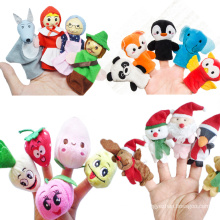 Benutzerdefinierte Hochwertigen Plüsch Mini Gorilla / Löwe / Ziege / Familie / Obst / Tier Hand Handschuh Fingerpuppe Für Kinder